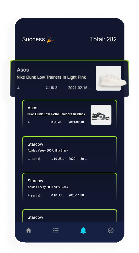 EarthSideIO mobile app profile view